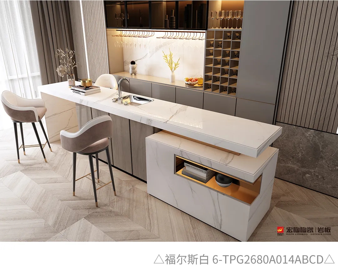 币游福尔斯白岩板装修效果图
